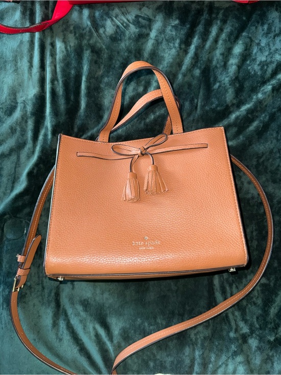 kate spade Handbags - kate spade Pebbled Leather Tassel Tote in Cognac Brown